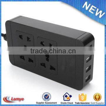 Europe Uk US multi universal wall usb socket outlet with ce rohs
