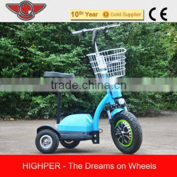 500W 48V12Ah Three Wheel Electric Scooter (HP105E-B)