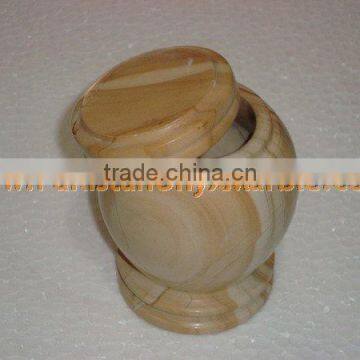 NATURAL STONE TEAKWOOD MARBLE URNS photo-3