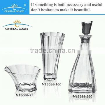 Glass whiskey decanter for house decoration; fancy bohemian crystal decanter coffee decanter