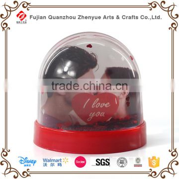 Acrylic simple photo holder snow globe