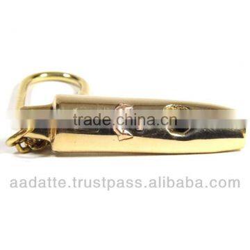 Marine Brass Whistle Nautical Key Chain With Copper Anchor brass Keychain