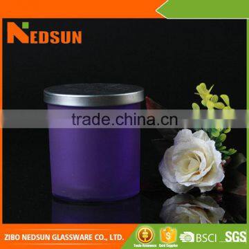 China businesses wholesale color box New Product glass candle jar with lid