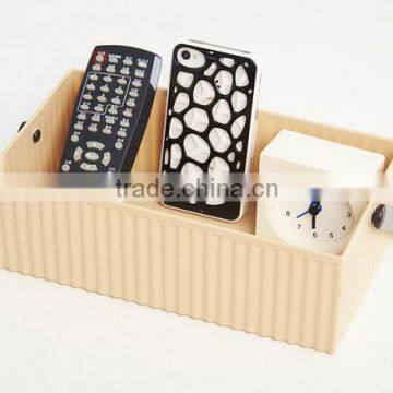 Cy268 Decorative Plastic Home Office Storage Boxes Desktop Basket Organizer Handle Bathroom Kitchen Home Office Tidy Box photo-3