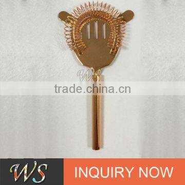 Personalized and Engraving Logo Acceptable Bronze Copper Rose Gold Plating Stainless Steel Bar Strainer photo-3