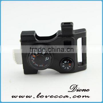 Paracord Bracelet Flint Fire Starter Whistle Compass Buckle With Bottle Opener Screwdriver photo-3