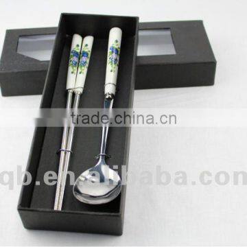 High Quality stainless steel chopstick and spoon