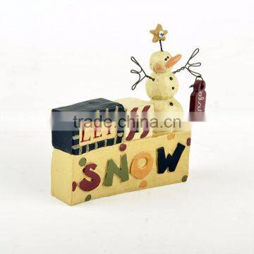 Custom Christmas Resin Small Snowman Figurine Wholesale photo-5