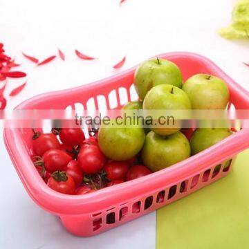 Wholesale MIni Cute Plastic Storage Basket Kitchen Accessories Wash Fruit Vegetable Sieve Storage Basket Dropping Water