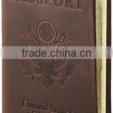 Genuine Leather Tianhooo Leather Passport Cover & Holder for Men Women Passport Case photo-3