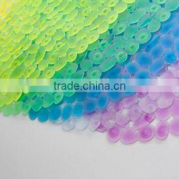 Fashion Wood Grain Oval Pvc Bath Mat