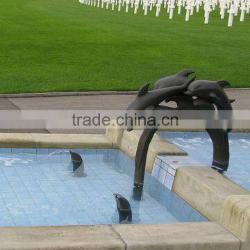 High Quality Home Decoration Swimming Pool Bronze Sculpture Dolphin photo-3