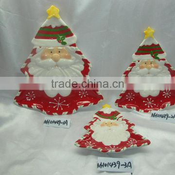 ceramic Santa plate