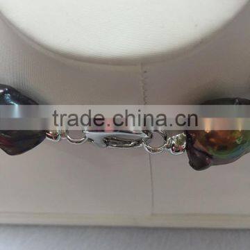 18-19 mm Black Baroque Freshwater Pearl Necklace photo-5