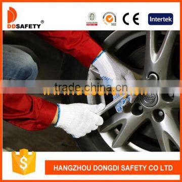 DDSAFETY 2017 Knitted Working Gloves With Yellow PVC Dots On Dide photo-2