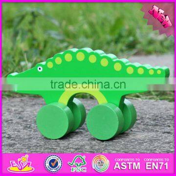 2017 New Products Kids Animal Toy Wooden Crocodile Car Toy W04A318 photo-3