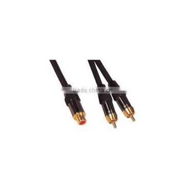 Balanced Y Adapter Cable ype RCA Jack to 2RCA Plug Directional VK30299