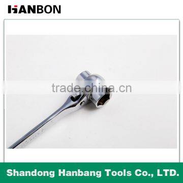 Industrial Grade Mirror Six Angle Pointed Tail Ratchet Wrench photo-4