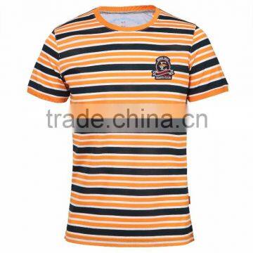 mens cotton design plain slim striped t shirt