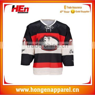 Hongen apparel Cheap Price Custom full sublimation ice hockey shirts Canada hockey jersey uniforms