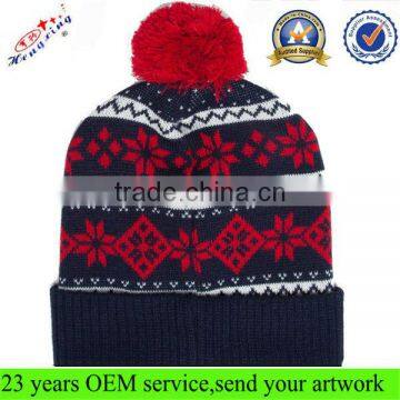 Jacquard wholesale beanie slouch hat knitted/custom knitted hat factory/knit beanie pattern men knitted beanie