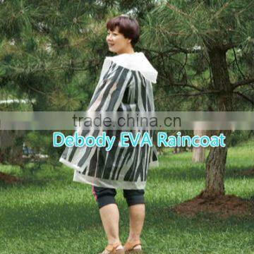 Adult 100% EVA Waterproof Raincoat in Football Field