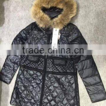 GZY down filled jacket warehouse guangzhou mixed coat winter anti-static cheap china stock 2017 good quality