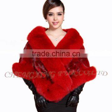 CX-B-M-05F Wholeslae Fashion Ladies Fox Fur Cape /Fox Fur Shawl 2016 photo-4