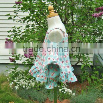 Latest Design 3 Year Old Girl Dress 100% Cotton Floral Two Piece Prom Baby Clothes Dress Set photo-3