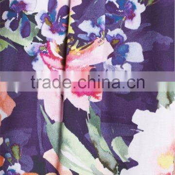 Custom Floral Print Women Short Pajamas Pyjama Set White Piping Short Sleeve Top With Shorts PJ Set photo-6