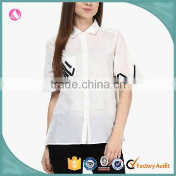 Fashion Sleeves Design Stylish Chiffon Shirt Casual Blouse Shirt Fashion Shirts for Woman