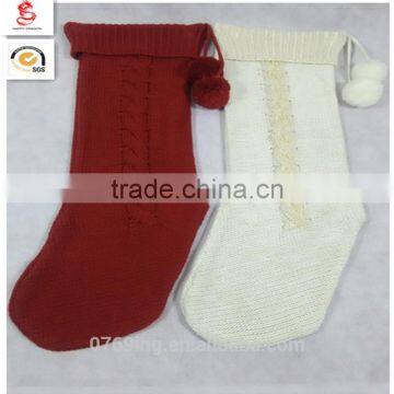 Home Decoration Christmas Sock Large Christmas Knitted Sock