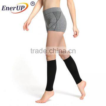 black compression sport calf support sleeve