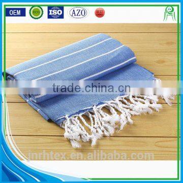 new design custom cooling navy blue beach towel with tassel