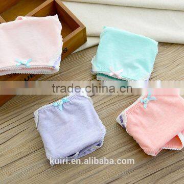 Women New Cotton Underwear Candy Pure Color Wholesale Bowknot Pure Cotton Briefs Panty photo-2