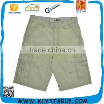 Mens Long Loose Fit Khaki Cargo Shorts Mens