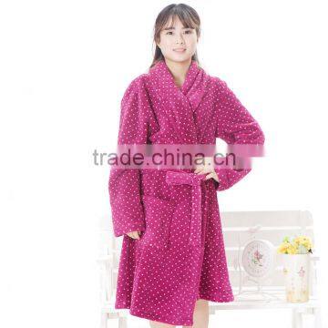 Winter Robes Women Fashion Coral Fleece Bath Robe Girls