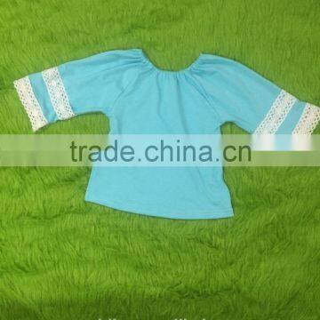 Kids Girl Lace Shirts Sunny Girl Clothing Top Fashion Girl t Shirt 3/4 Sleeves Shirt photo-2