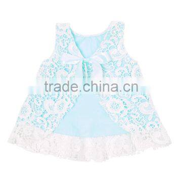 Newest Girl Dress Set With Mint And Lace Dress Set Kids Dress Suit Girls Wear G-NP-CS905-150