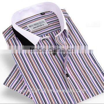 Custom Men Clothes 2017 New Fashion Men's Short Sleeve Summer Dress Shirts photo-2