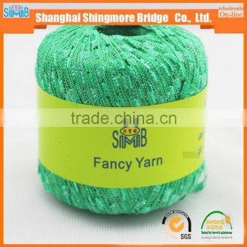 China Knitting Yarn Supplier Cheap Wholesale Oeko-tex Standard Quality Matallic Ladder Yarn Knitting Scarf Yarn photo-4