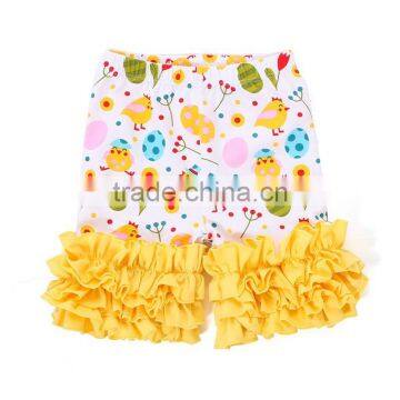 Easter baby clothing cute egg icing girls ruffle shorts 2017 M7030103