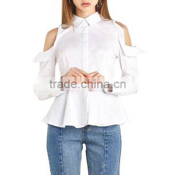 Summer Newly Design White Womens Tops Blouses