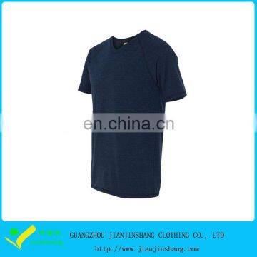 Manufacture Best Quality Raglan Sleeve Cotton Spandex T Shirts In V Collar