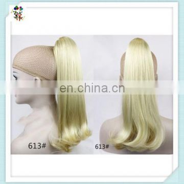 Womens Party Fancy Dress Long Wave Blonde Synthetic Hair Ponytails HPC-0137