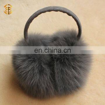 Wholesale China 100% Real Fox Fur Winter Ear Muff for Girl