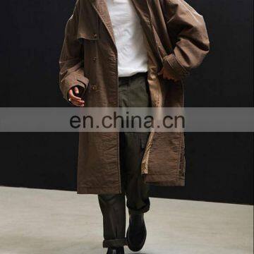 Fashion Winter Style Button Pocket Plain Loose Long Oversized Coat photo-2