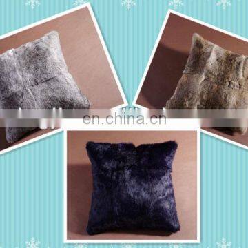Top quality chinese rabbit fur real rabbit fur pillow