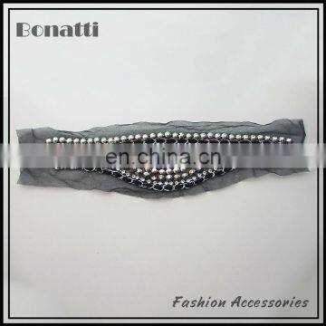 latest women collar designs with rhinestone