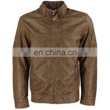 Custom Men High Quality pu Leather Jacket photo-2